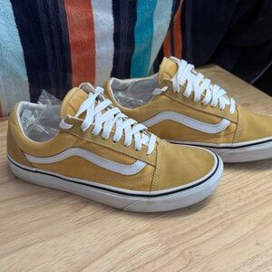 Vans Yellow and White Men's Shoes